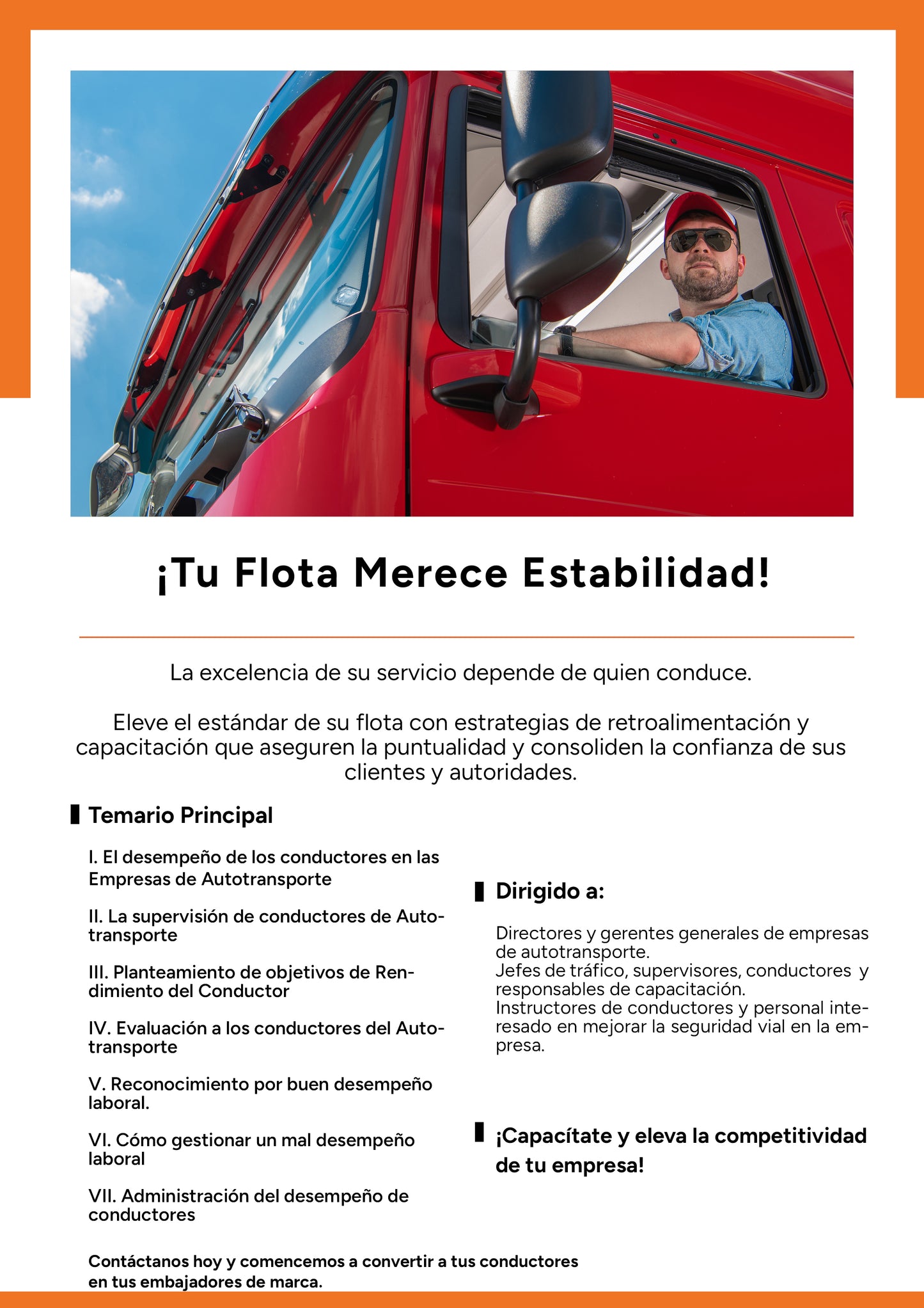 Cómo mejorar el desempeño de conductores para elevar la competitividad de las empresas transportistas