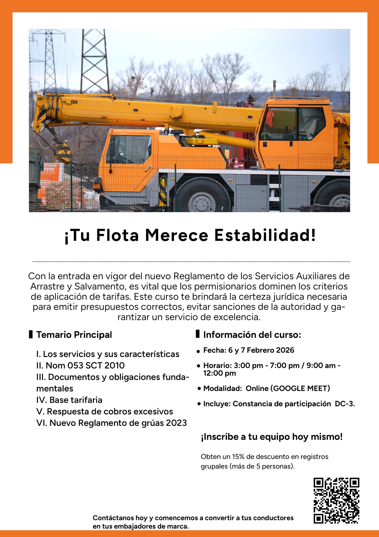 Regulaciones y tarifas del servicio de grúas federales