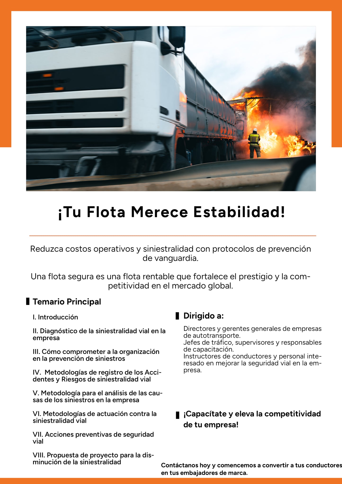 Sistema de prevención de siniestros viales para elevar la competitividad de la empresa transportista