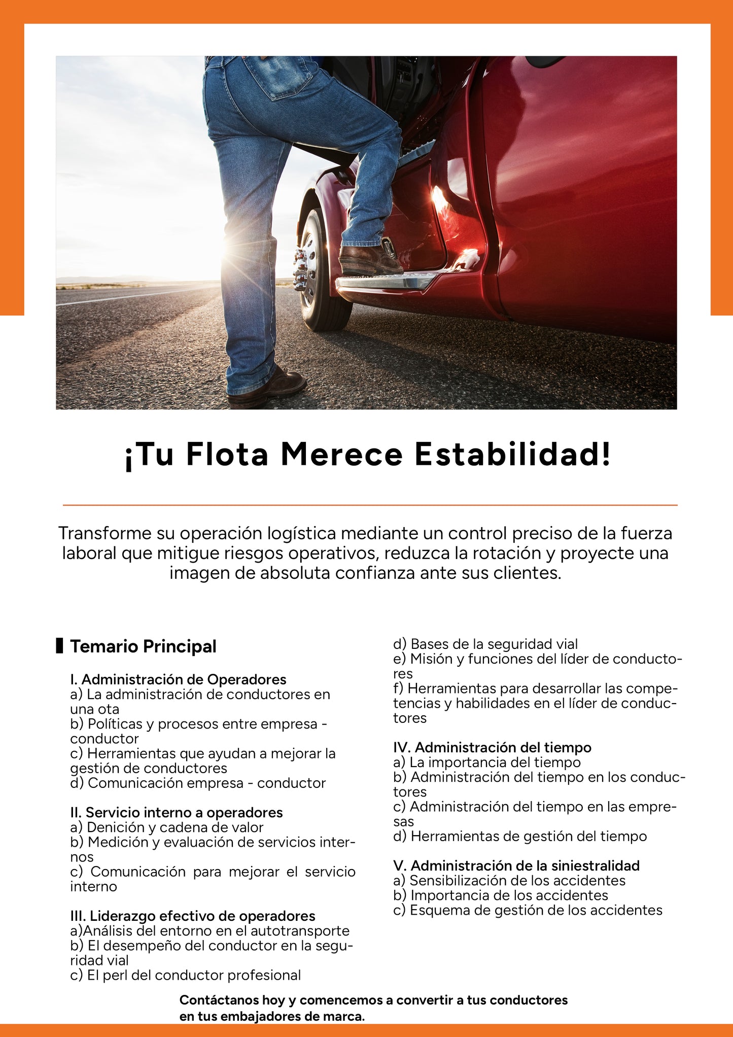 Administración de conductores para elevar la competitividad de las empresas transportistas
