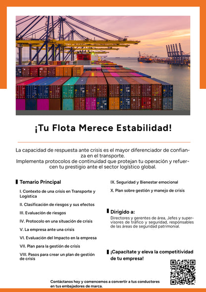 Administración de crisis en logística y transporte