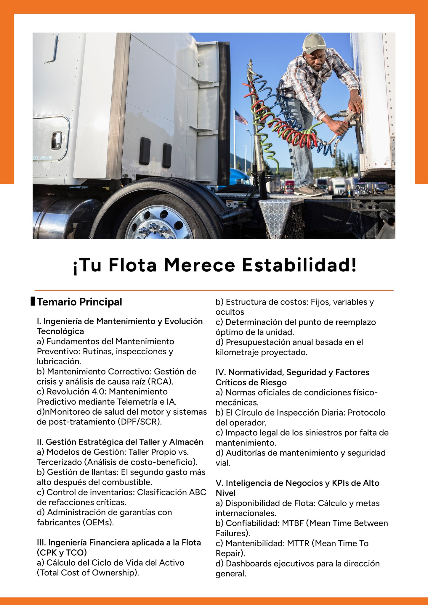 Administración eficiente en el mantenimiento de su flotilla