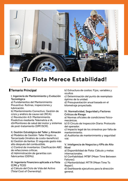 Administración eficiente en el mantenimiento de su flotilla