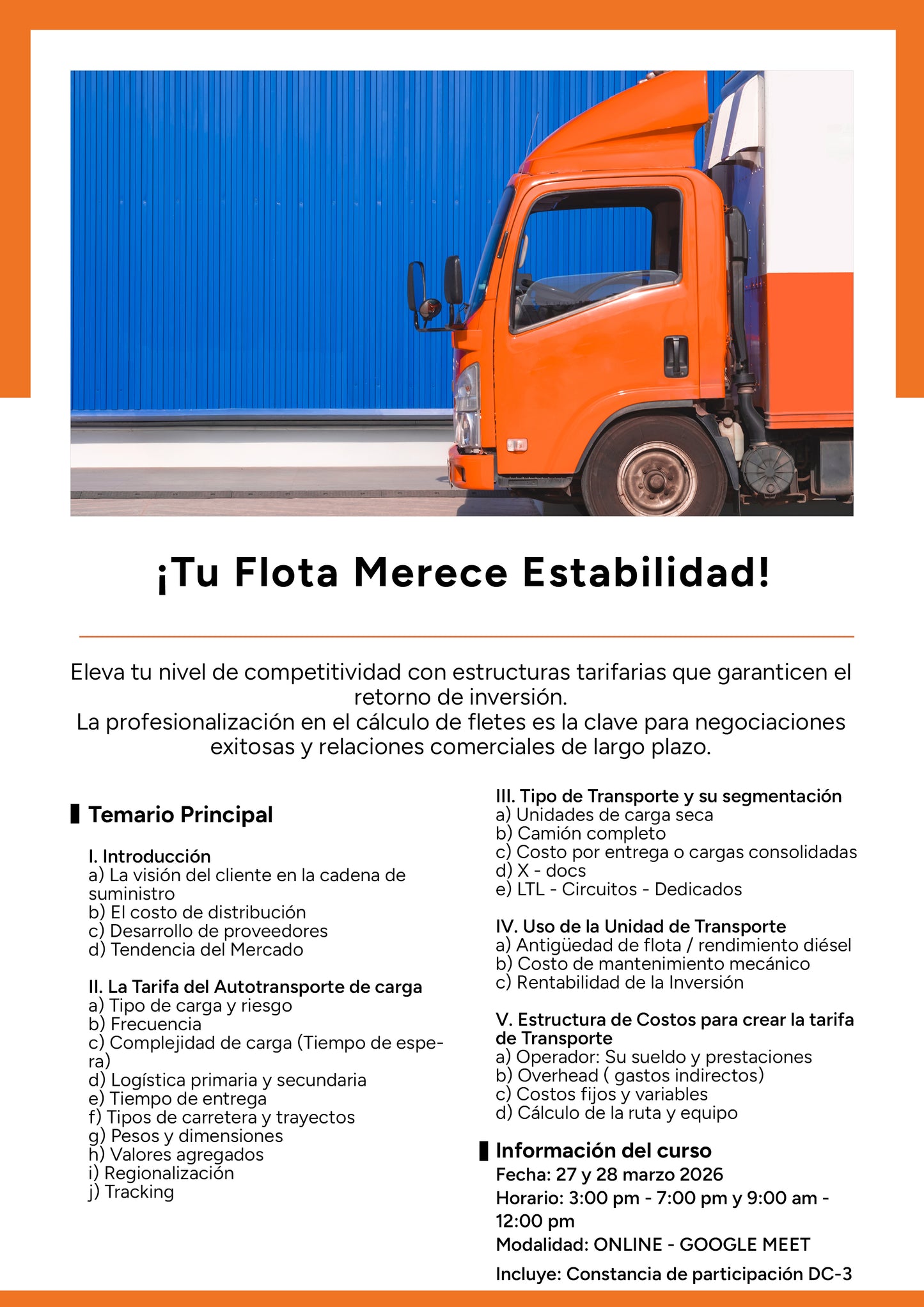 Cálculo de tarifas en el autotransporte de carga en México