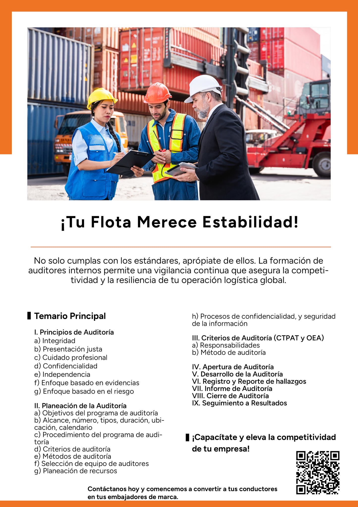 Formación de auditores en seguridad con procesos CTPAT / OEA