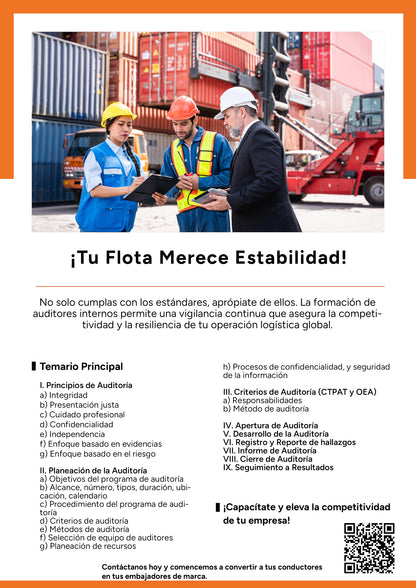 Formación de auditores en seguridad con procesos CTPAT / OEA