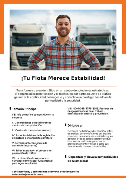 La función del jefe de tráfico y la competitividad de la empresa transportista
